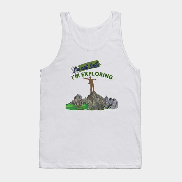 I'm not lost, I'm exploring  boys T- shirt Tank Top by designfurry 